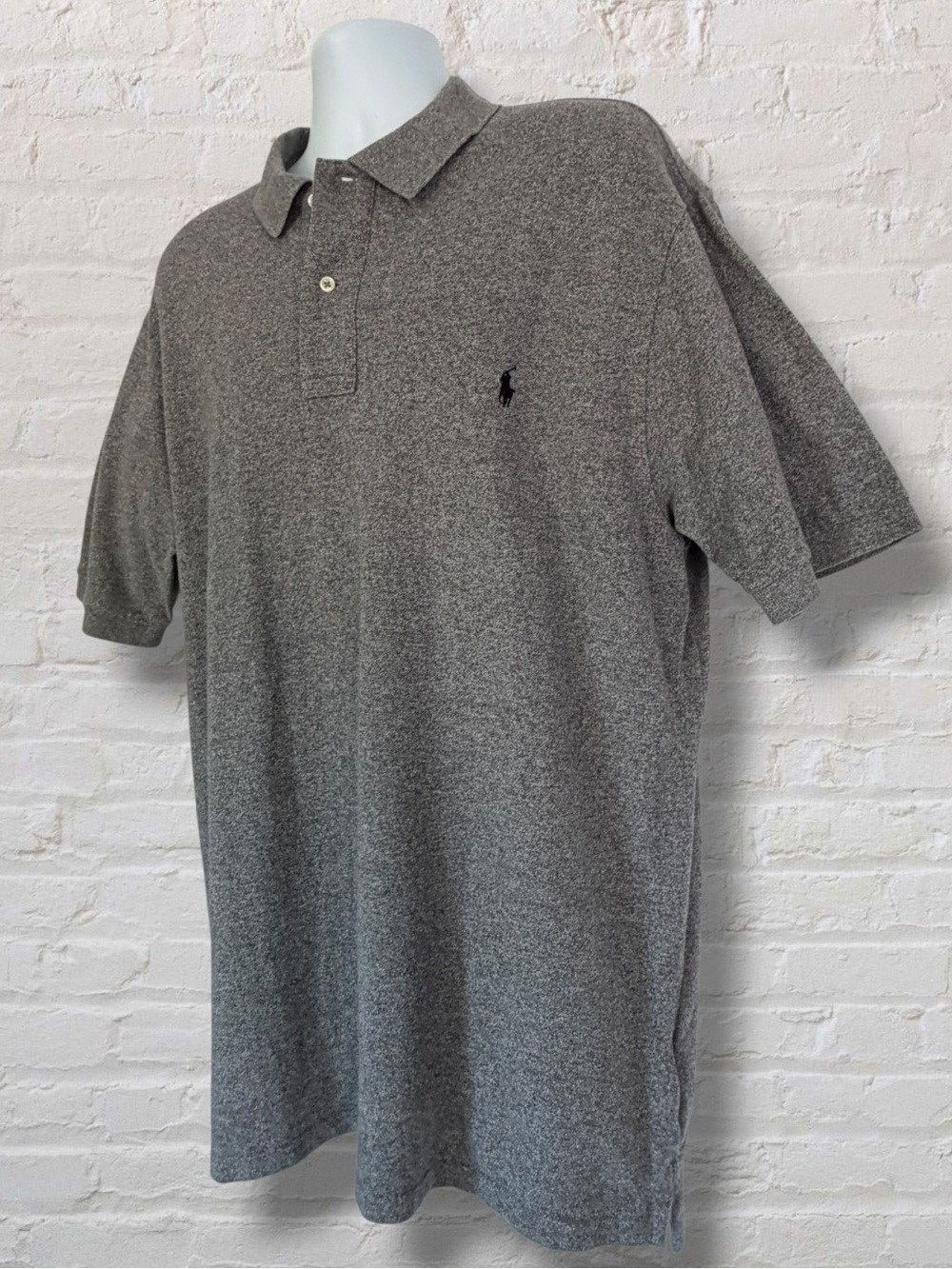 Polo Ralph Lauren XLT Tall Gray Heather Pony Polo Shirt 100% Cotton Classic